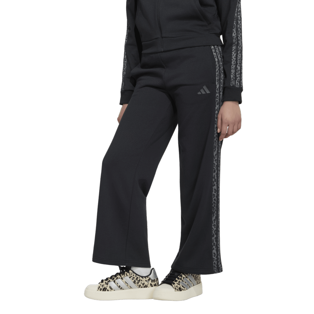 Adidas jg an 3s ft pt KC7199 black/multco/gresix zwarte meisjes trainingsbroek met gekleurde 3-Stripes