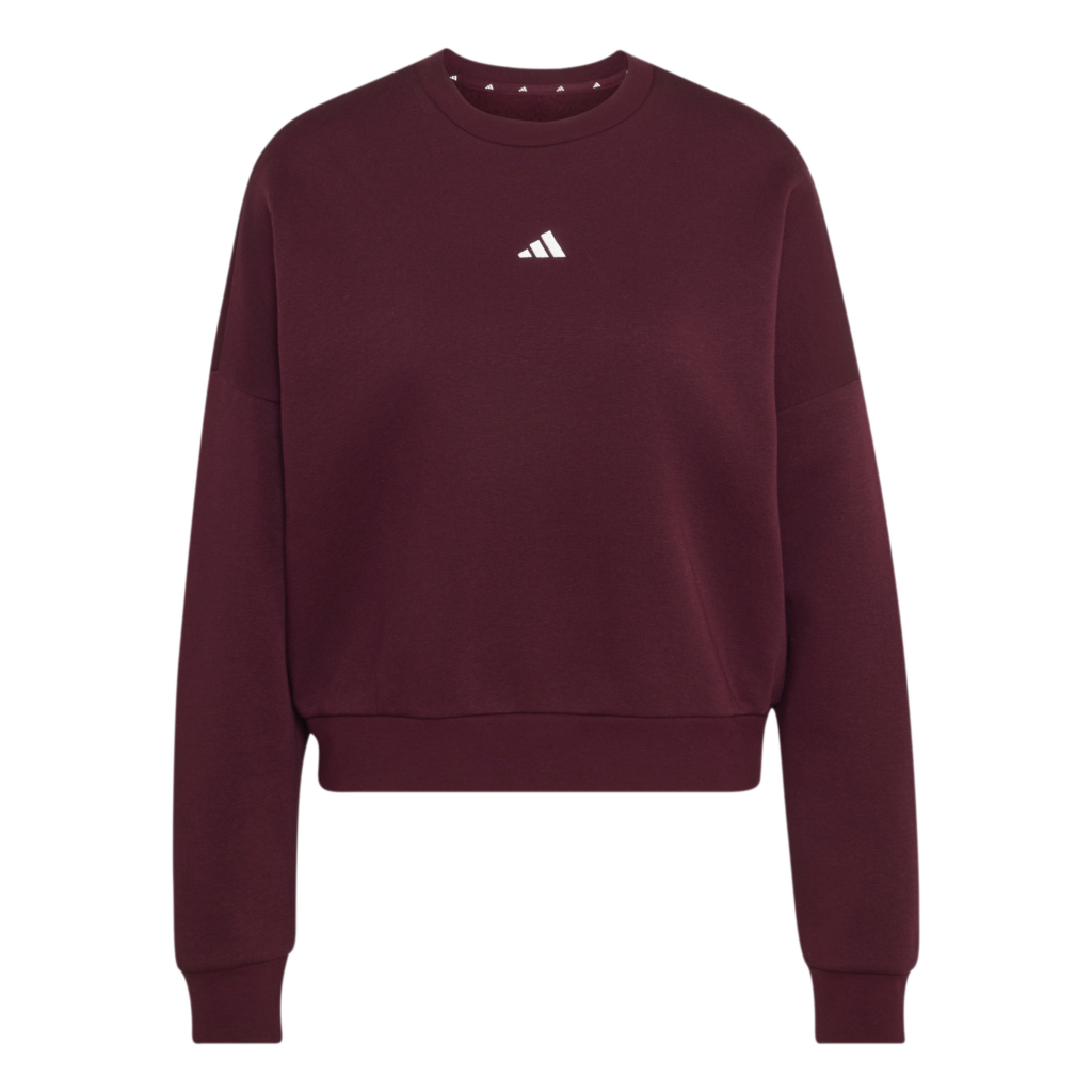 adidas W SL FC SWT KF8421 zachte dames fleece sweater met geborduurd logo