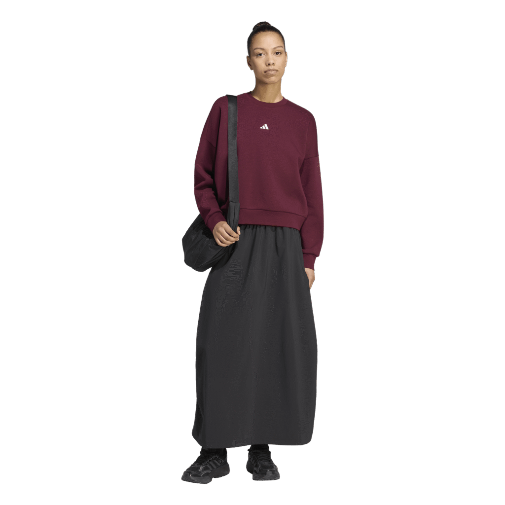 adidas W SL FC SWT KF8421 zachte dames fleece sweater met geborduurd logo
