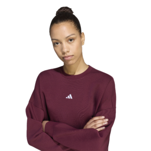 adidas W SL FC SWT KF8421 zachte dames fleece sweater met geborduurd logo
