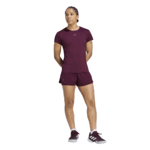 adidas Match 2-in-1 Short KH3608 bordeauxrood dames tennisshort met geïntegreerde binnenshort