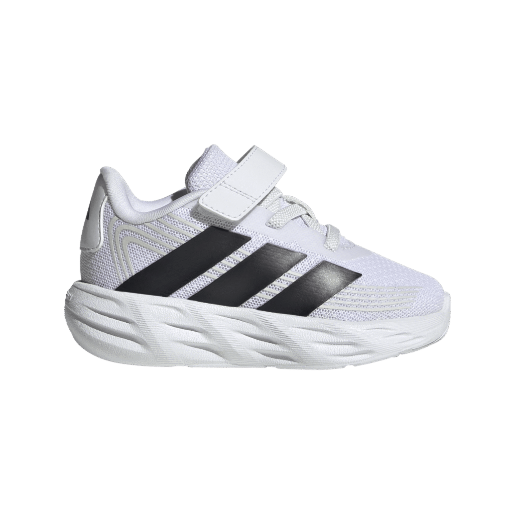 adidas KI1680 Galaxy 7 EL I zwarte baby- en peuterschoenen met elastische veters en klittenband Black White