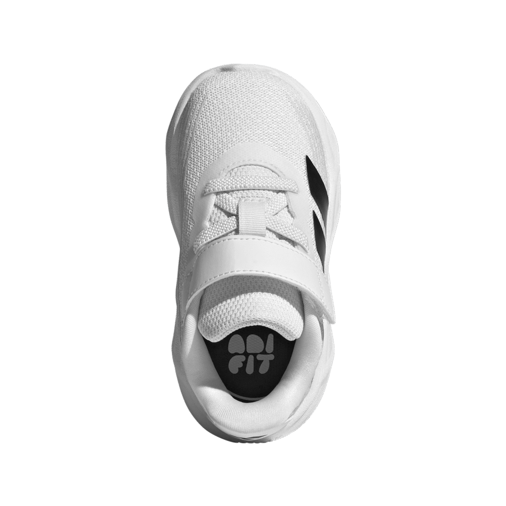 adidas KI1680 Galaxy 7 EL I zwarte baby- en peuterschoenen met elastische veters en klittenband Black White