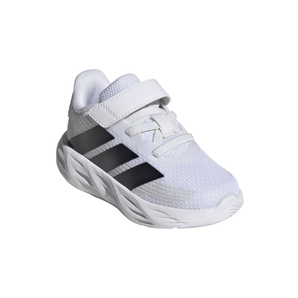 adidas KI1680 Galaxy 7 EL I zwarte baby- en peuterschoenen met elastische veters en klittenband Black White