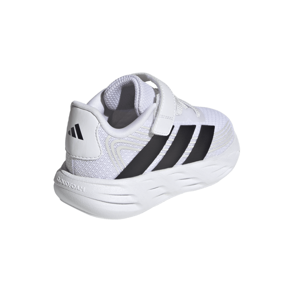 adidas KI1680 Galaxy 7 EL I zwarte baby- en peuterschoenen met elastische veters en klittenband Black White
