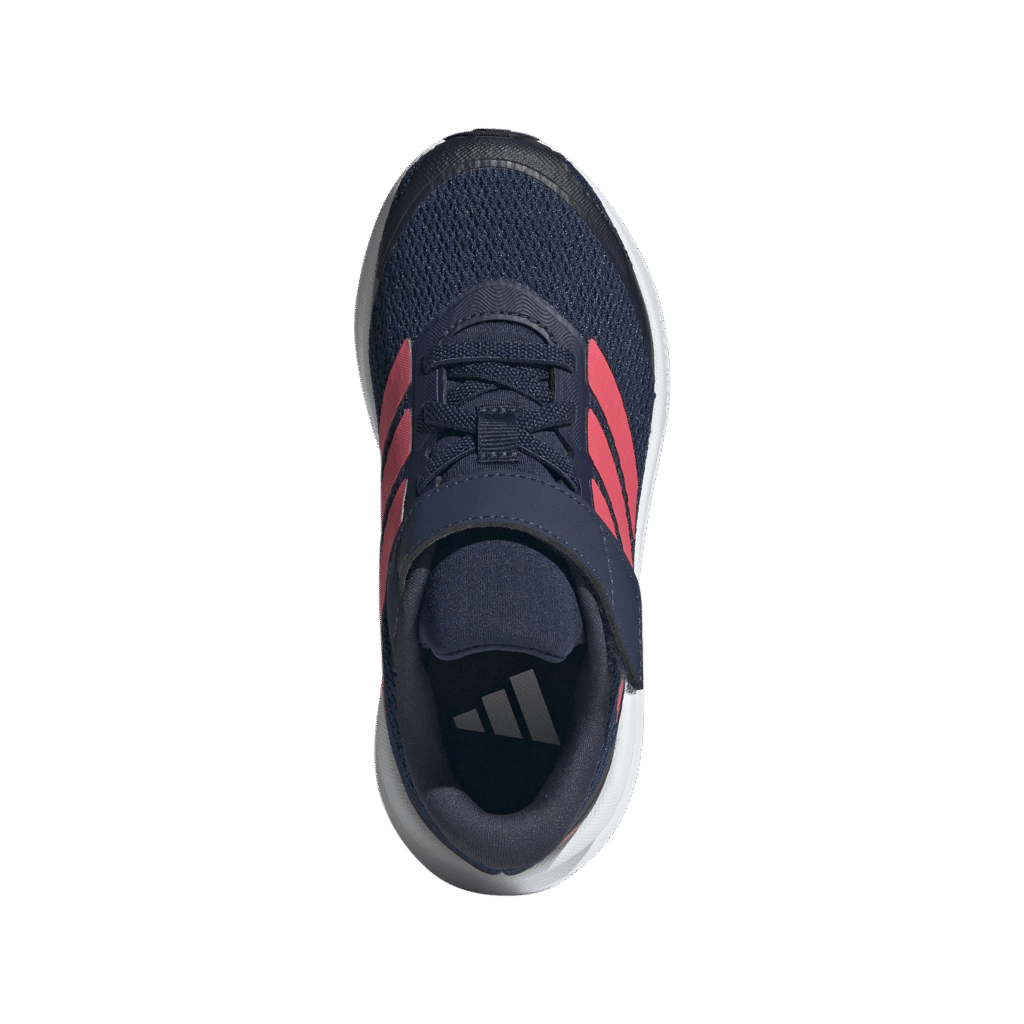adidas KI1772 Runfalcon 5 EL C zwarte kinderschoenen met elastische veters en klittenband Black White