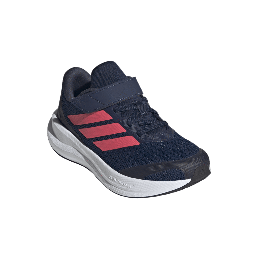 adidas KI1772 Runfalcon 5 EL C zwarte kinderschoenen met elastische veters en klittenband Black White