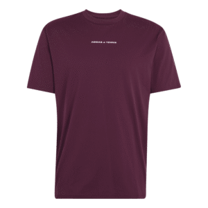adidas Tennis Tee KQ8022 bordeauxrood heren tennisshirt met ademend vermogen