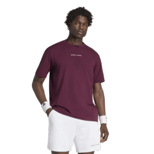 adidas Tennis Tee KQ8022 bordeauxrood heren tennisshirt met ademend vermogen