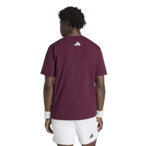 adidas Tennis Tee KQ8022 bordeauxrood heren tennisshirt met ademend vermogen