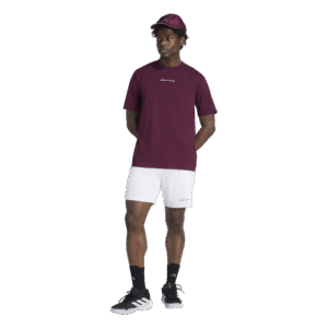 adidas Tennis Tee KQ8022 bordeauxrood heren tennisshirt met ademend vermogen