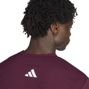 adidas Tennis Tee KQ8022 bordeauxrood heren tennisshirt met ademend vermogen