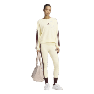 Adidas W 3s ft swt KR1026 ivory/maroon dames sweater met 3-Stripes