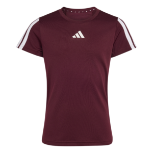 Adidas jg-tr-es 3s tee kr4251 maroon/white bordeauxrood meisjes sportshirt