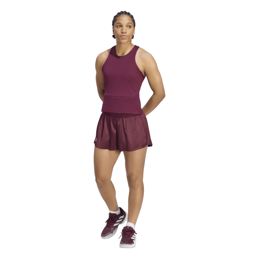 adidas Y-Tank Midi KS3201 bordeauxrode dames sporttop met Y-rugconstructie