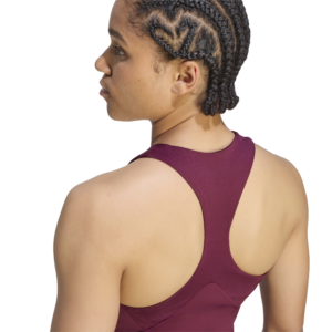adidas Y-Tank Midi KS3201 bordeauxrode dames sporttop met Y-rugconstructie