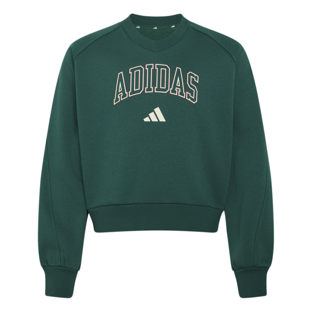 adidas Optime KS5137 zwarte meisjes high-waist sportlegging met logo detail