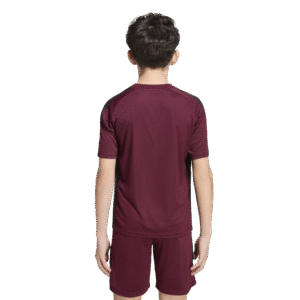 adidas Tiro Essential Jersey KS5881 donkerrood jongens voetbalshirt met zwarte accenten