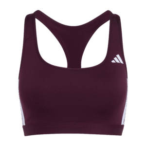 adidas Optime Essentials 3-Stripes Sport BH KS6075 bordeauxrood met witte strepen