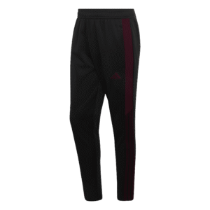 adidas Tiro Essential Winter Pants KS8373 zwarte heren trainingsbroek met bordeauxrode details en enkelritsen