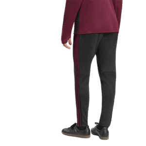 adidas Tiro Essential Winter Pants KS8373 zwarte heren trainingsbroek met bordeauxrode details en enkelritsen