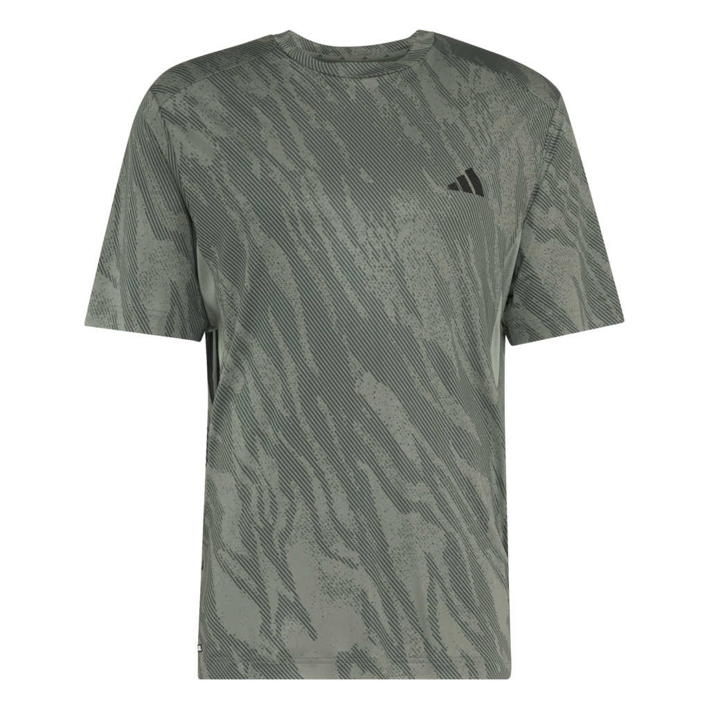 adidas Techess AOP T-Shirt KT3869 Soft Green heren sportshirt met all-over print