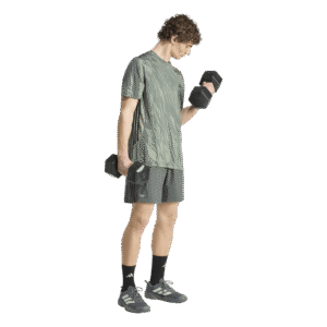 adidas Techess AOP T-Shirt KT3869 Soft Green heren sportshirt met all-over print