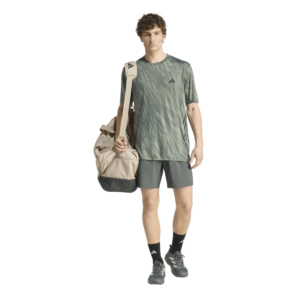 adidas Techess AOP T-Shirt KT3869 Soft Green heren sportshirt met all-over print