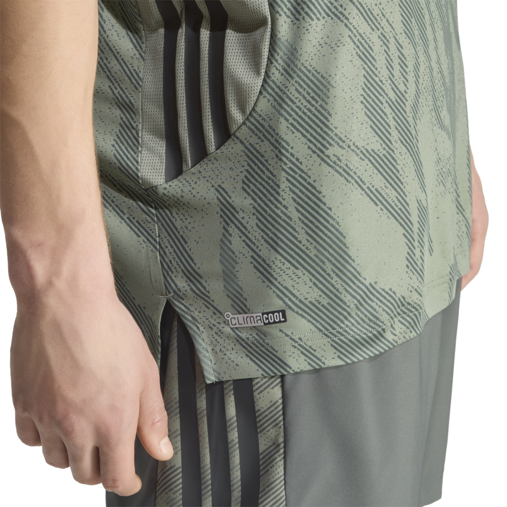 adidas Techess AOP T-Shirt KT3869 Soft Green heren sportshirt met all-over print