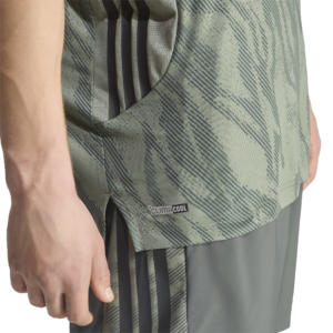 adidas Techess AOP T-Shirt KT3869 Soft Green heren sportshirt met all-over print