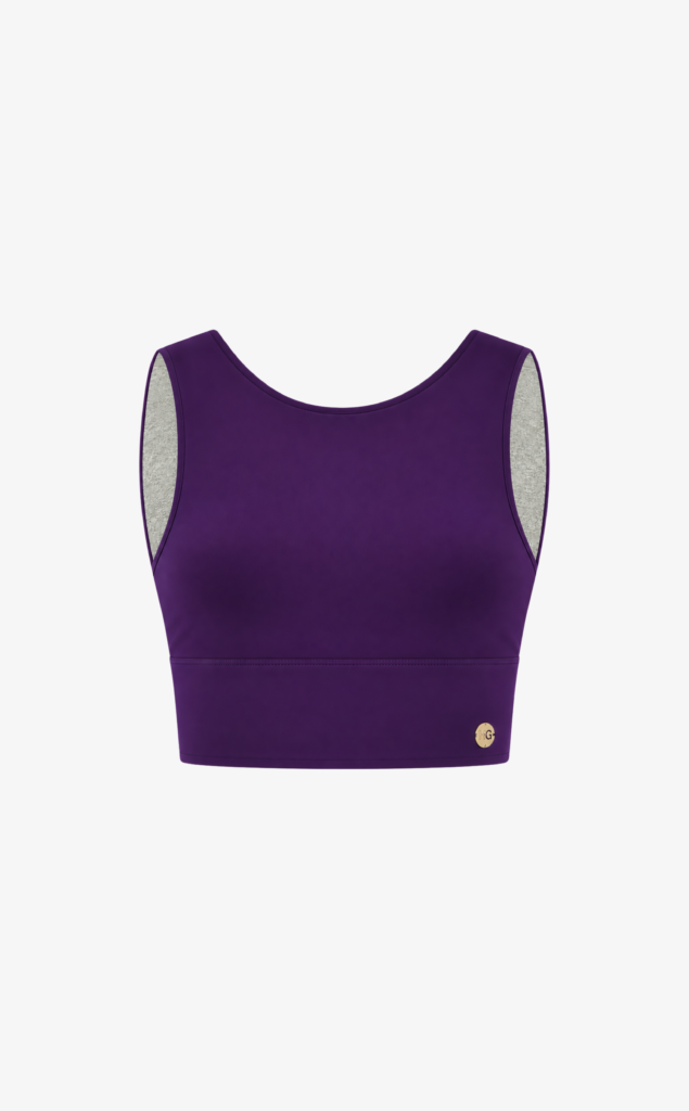 House of Gravity Divine Crop Top HG-100-2604-3800 Deep Plum Amethyst donkerpaarse dames crop top