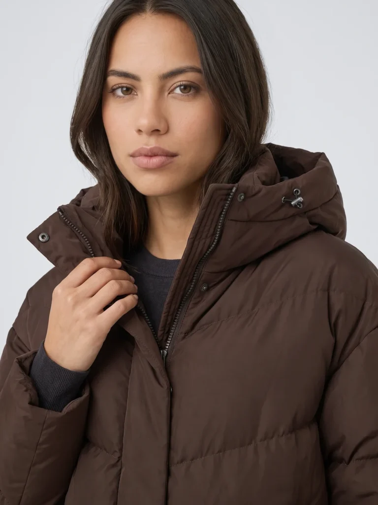 Falcon Lady Jacket Inaya C015 Chocolate bruine warme dames outdoor winterjas