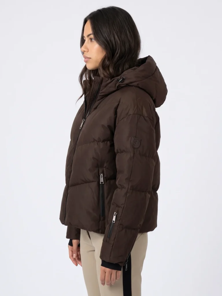 Falcon Lady Jacket Inaya C015 Chocolate bruine warme dames outdoor winterjas