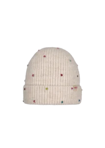Barts Alenya Beanie Cream 7041-10 crèmekleurige gebreide wintermuts
