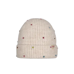 Barts Alenya Beanie Cream 7041-10 crèmekleurige gebreide wintermuts