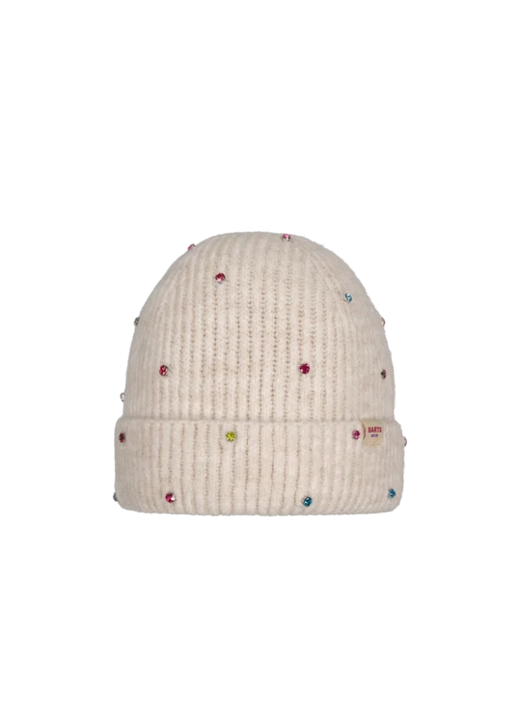 Barts Alenya Beanie Cream 7041-10 crèmekleurige gebreide wintermuts