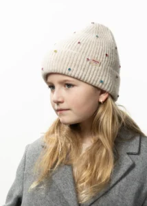 Barts Alenya Beanie Cream 7041-10 crèmekleurige gebreide wintermuts