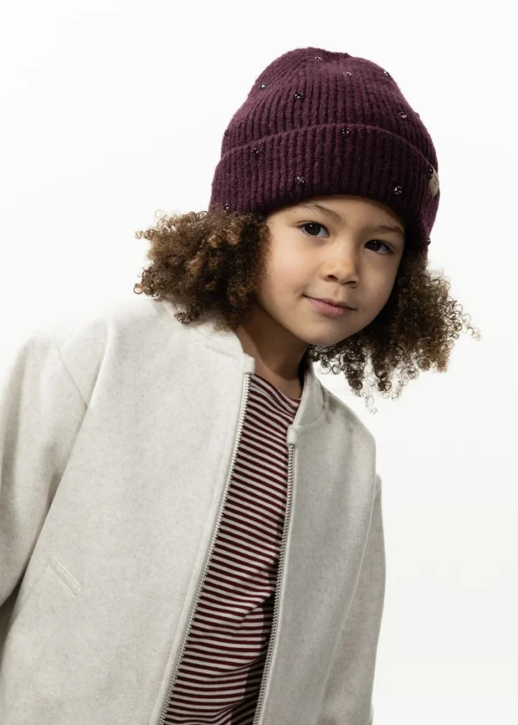Barts Alenya Beanie Aubergine 7041425 paarsrode gebreide wintermuts
