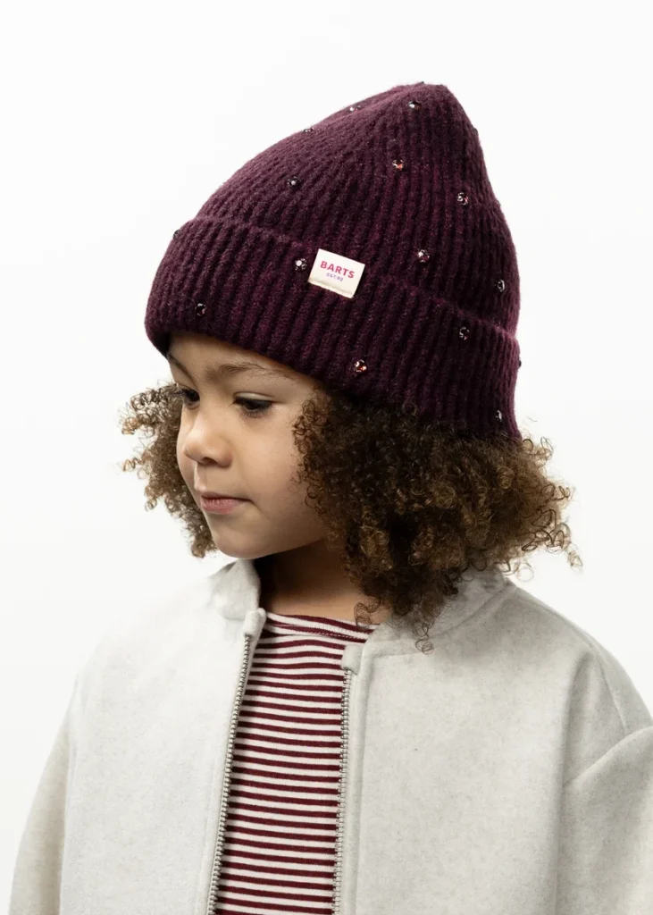 Barts Alenya Beanie Aubergine 7041425 paarsrode gebreide wintermuts