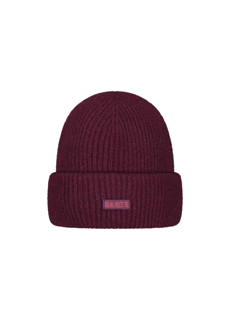 Barts 6903 025 Ardelve Beanie auberginepaarse gebreide wintermuts Aubergine