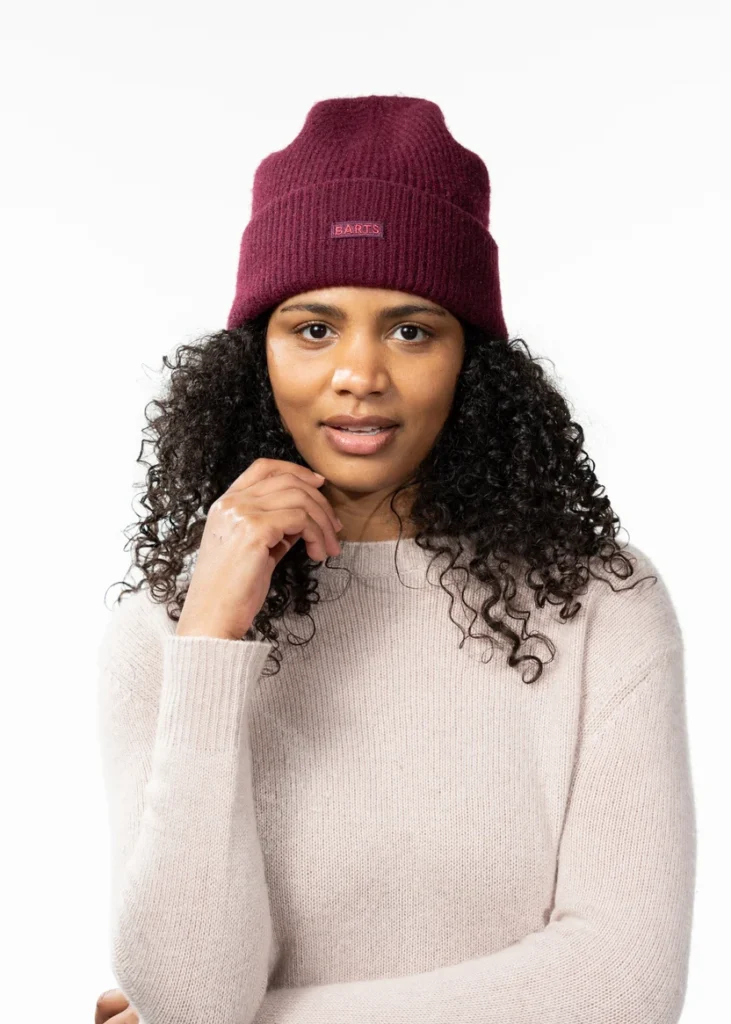 Barts 6903 025 Ardelve Beanie auberginepaarse gebreide wintermuts Aubergine