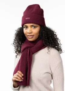 Barts 6903 025 Ardelve Beanie auberginepaarse gebreide wintermuts Aubergine