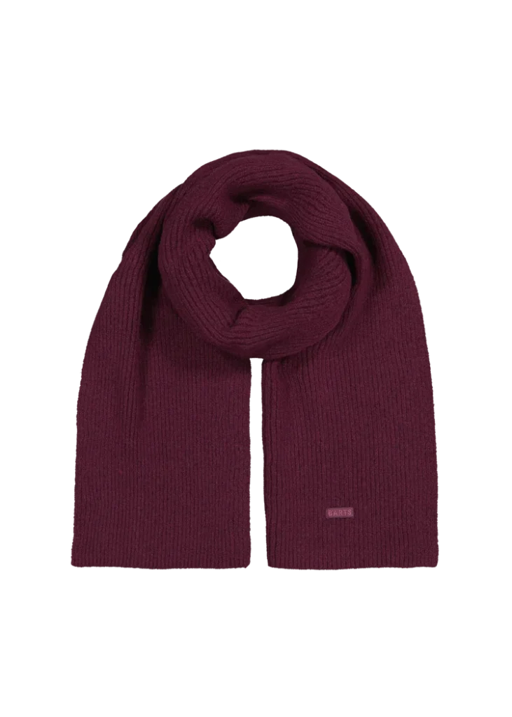 Barts 6905 025 Ardelve Scarf auberginepaarse gebreide wintersjaal Aubergine