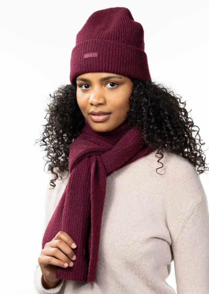 Barts 6905 025 Ardelve Scarf auberginepaarse gebreide wintersjaal Aubergine