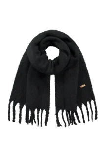 Barts Fyone Scarf Black 5813-01 zwarte gebreide wintersjaal