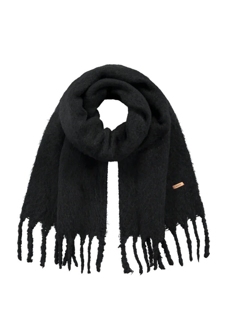 Barts Fyone Scarf Black 5813-01 zwarte gebreide wintersjaal