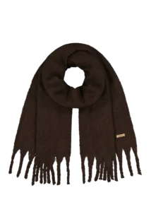 Barts Fyone Scarf Dark Brown 5813-201 donkerbruine gebreide wintersjaal