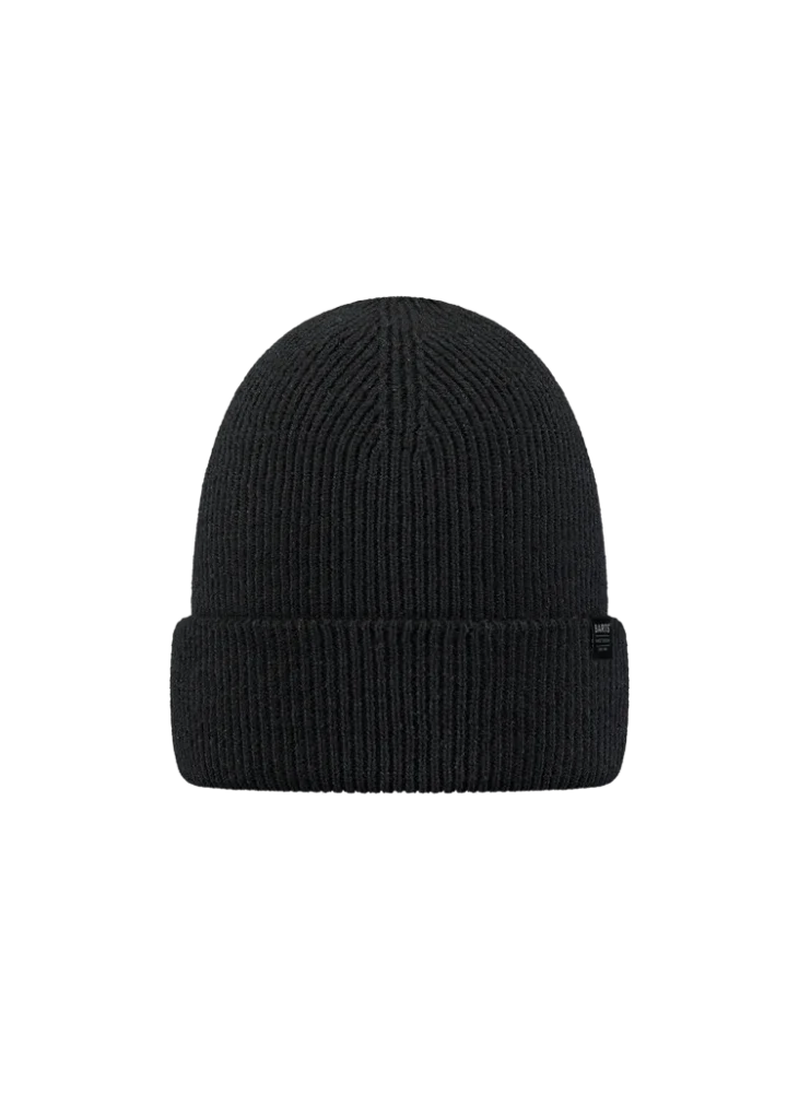 Barts Kinabalu Beanie Kids 4084-01 zwarte gebreide kindermuts met fleece voering Black