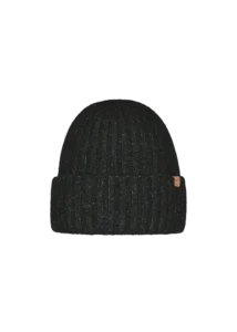 Barts Wyoni Beanie Black 6285-01 zwarte gebreide wintermuts met fleece voering