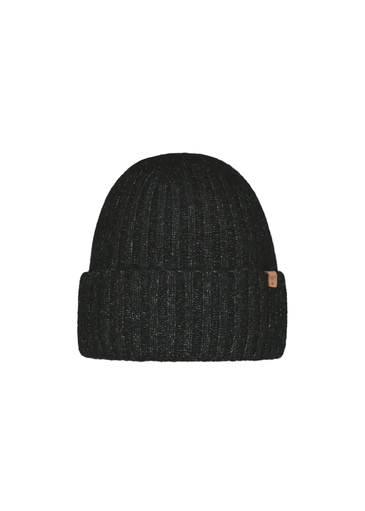 Barts Wyoni Beanie Black 6285-01 zwarte gebreide wintermuts met fleece voering
